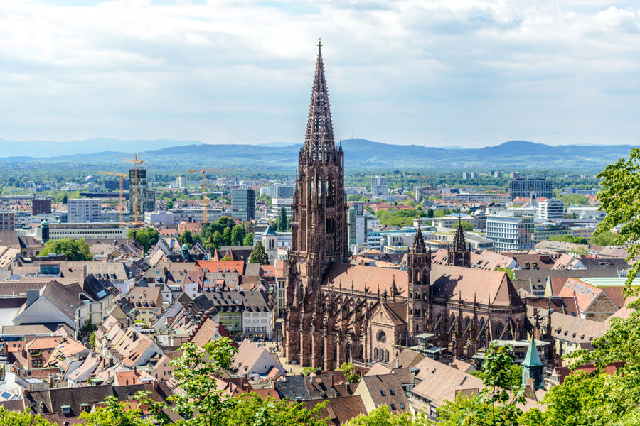 uitzicht op de kathedraal van Münster